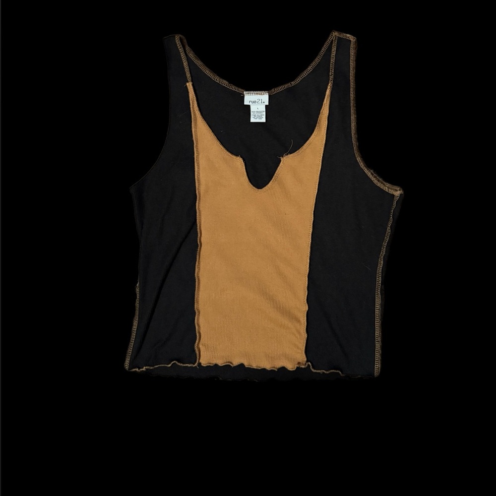 Black and Tan Tank Top